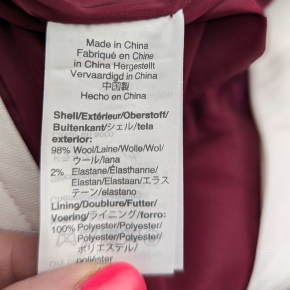 J.Crew Wool Blend Tailored Trousers Pink Fuchsia Wide Leg Pants Size 4 - Picture 6 of 13